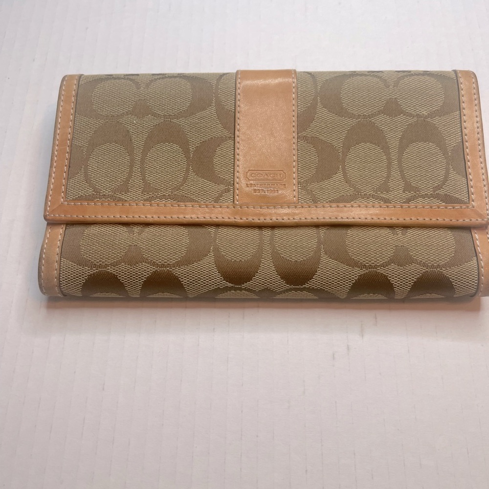 Coach Tan and Brown Wallet